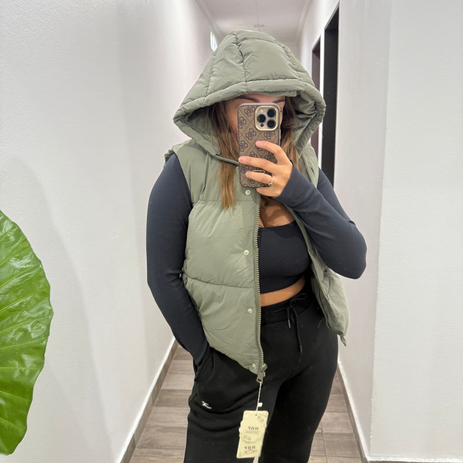 CHALECO PUFFER CORTO VERDE